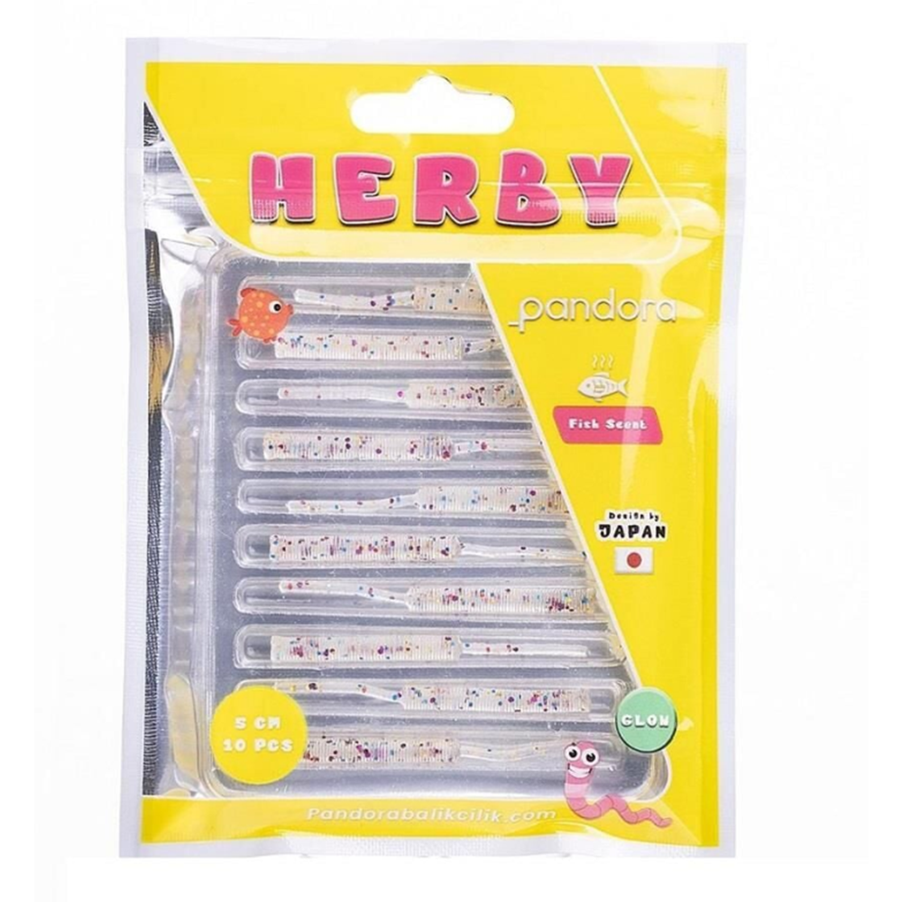 Pandora Balıkçılık Herby Worm 5cm Lrf Silikon Yem(10 Adet) - CANDY