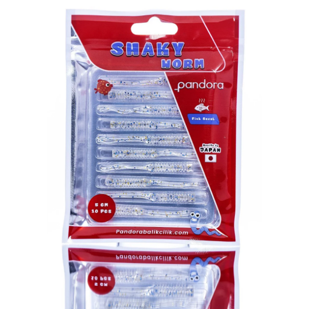 Pandora Balıkçılık Shaky Worm 5cm Lrf Silikon Yem(10 Adet) - DREAM GLITTER