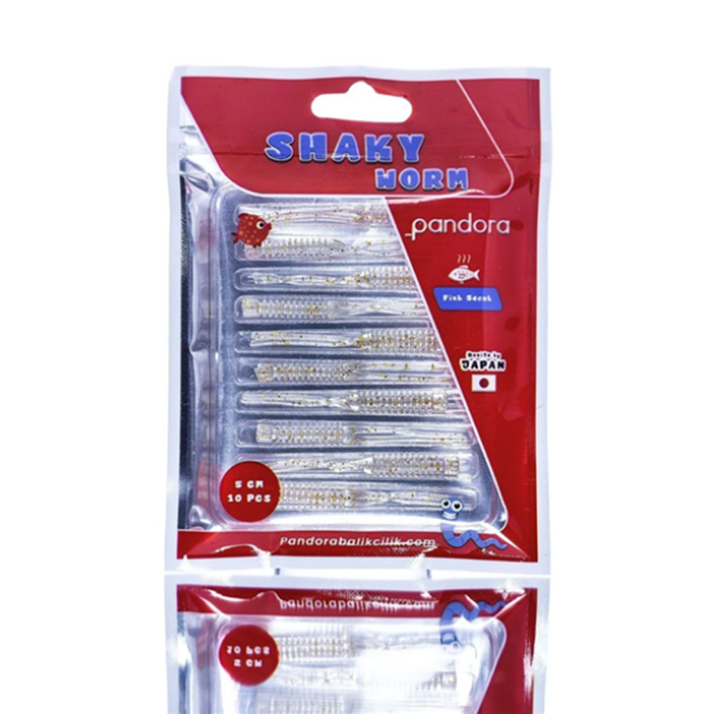 Pandora Balıkçılık Shaky Worm 5cm Lrf Silikon Yem(10 Adet) - YELLOW WING