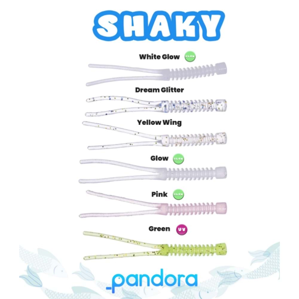 Pandora Balıkçılık Shaky Worm 5cm Lrf Silikon Yem(10 Adet)