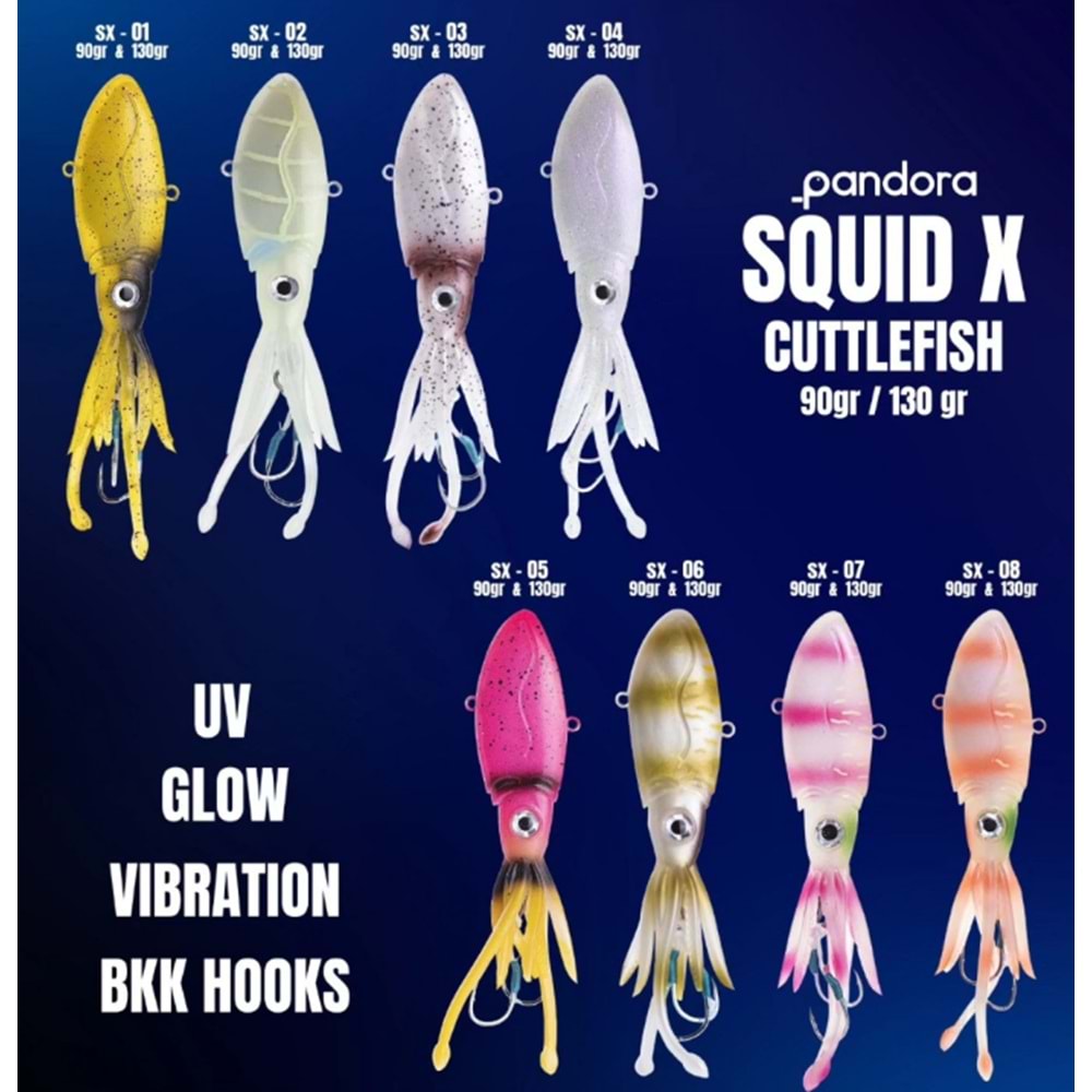 Pandora Balıkçılık Squid X CuttleFish 130gr Silikon Kalamar
