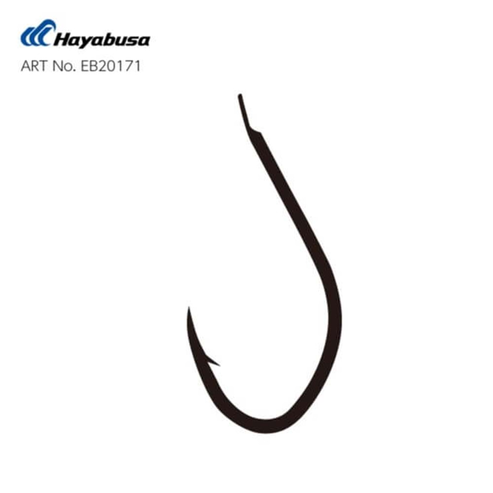 Hayabusa HSNA 201 Kısa Pala Olta İğnesi 15'li Paket Black Nikel