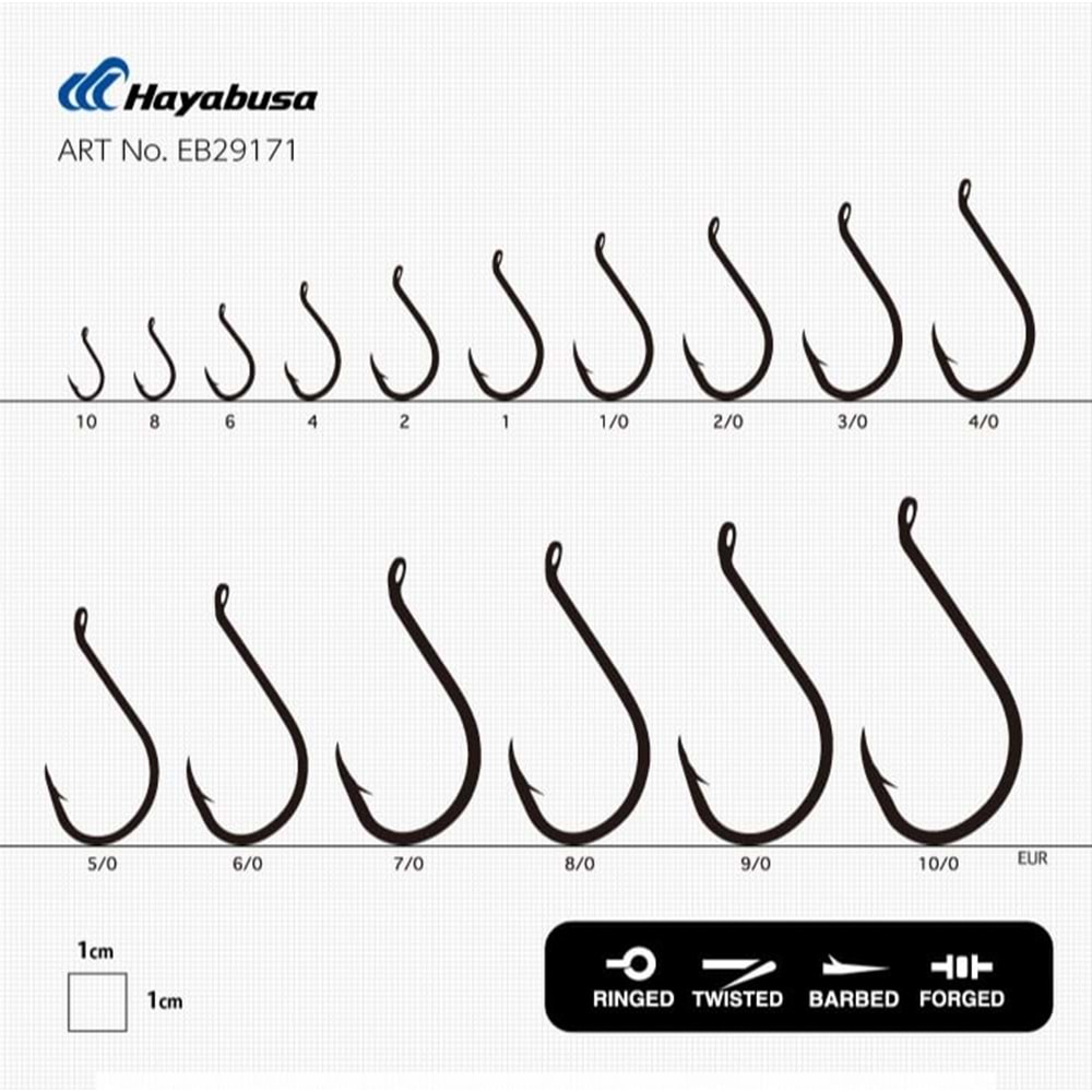 Hayabusa HBEK 562 Delikli Octopus Sinarit İğnesi Black Nikel