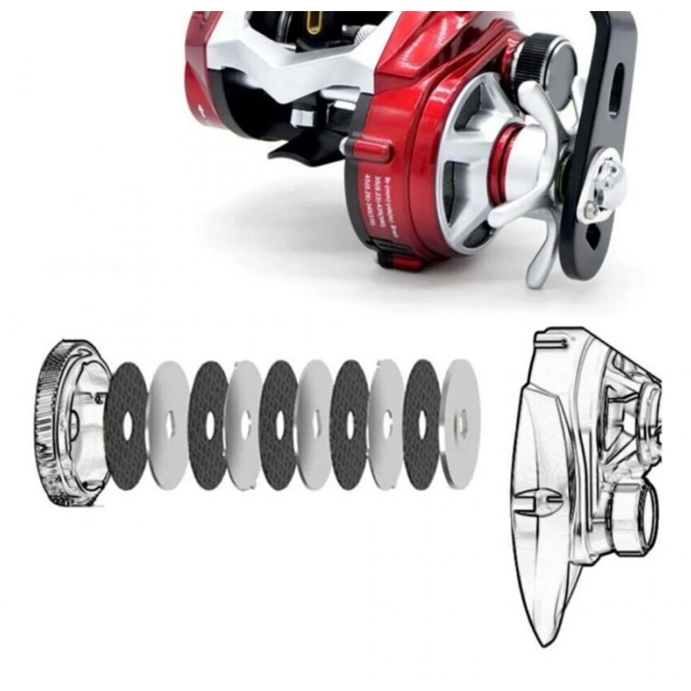 Tica Uzi GCB301(R) Baitcasting Makine Sağ El
