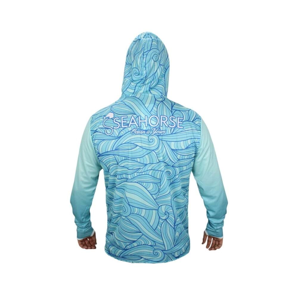 Sea Horse Special Angler Uv T-Shrt Blue Wave