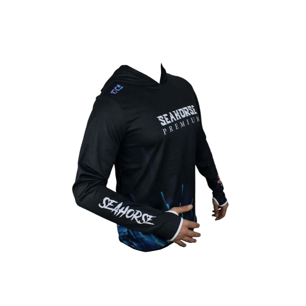 Sea Horse Special Angler Uv T-Shirt Blue Bolt - M