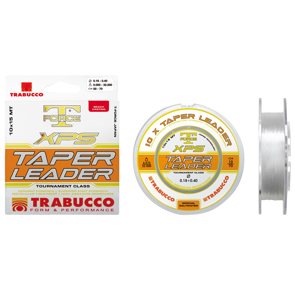 Trabucco XPS Taper Leader 10x15mt Surf Shock Leader - 18MM-0.57MM