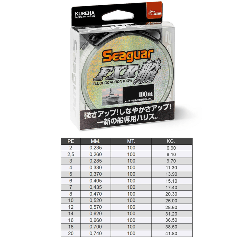 Seaguar FXR Fune %100 Fluoro Carbon Misina 100mt - 0.330 MM