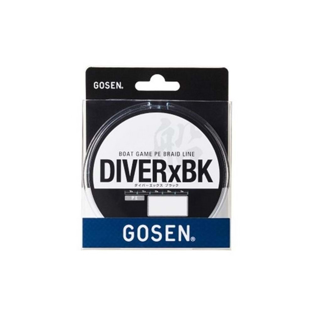 Gosen Diver-X BK Bot Game PE 4 Örgü 300mt Black Line - 2 PE
