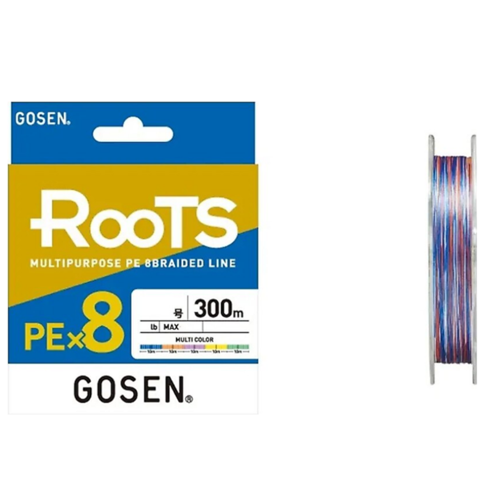 Gosen X8 Roots PE 8 Örgü Spin İp Misina 300mt Multi Color