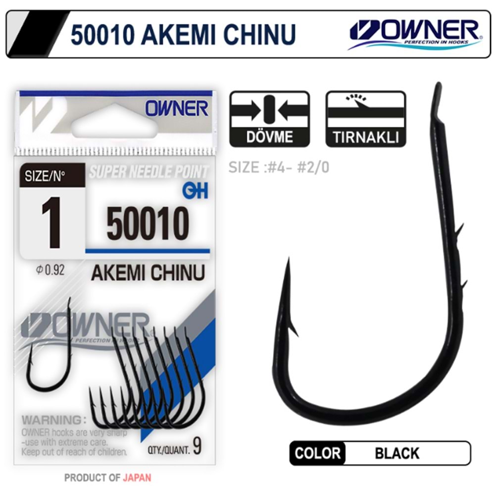 Owner 50010 Akemi Chinu Black İğne