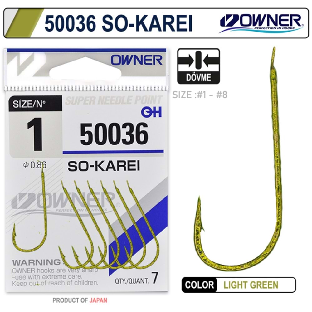 Owner 50036 So- Karei Light Green İğne