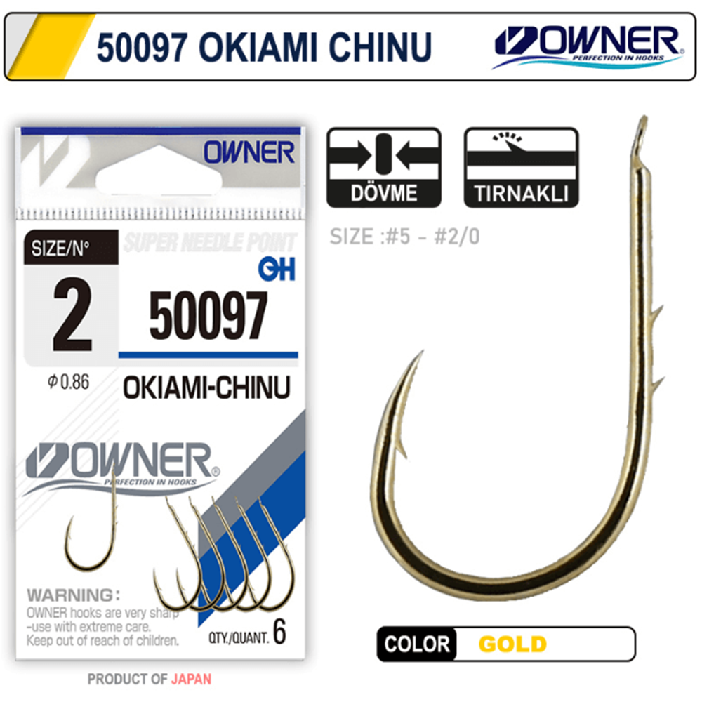 Owner 50097 Okiami-Chinu Gold İğne - 3