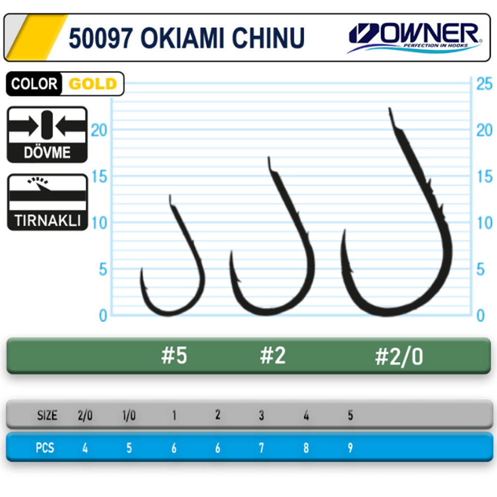 Owner 50097 Okiami-Chinu Gold İğne - 3