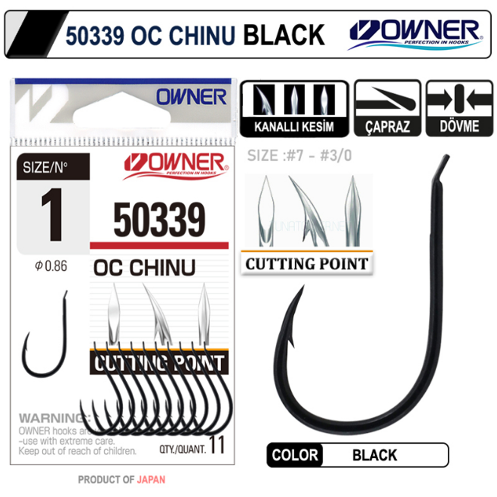 Owner 50339 Cut Chinu Black İğne - 1