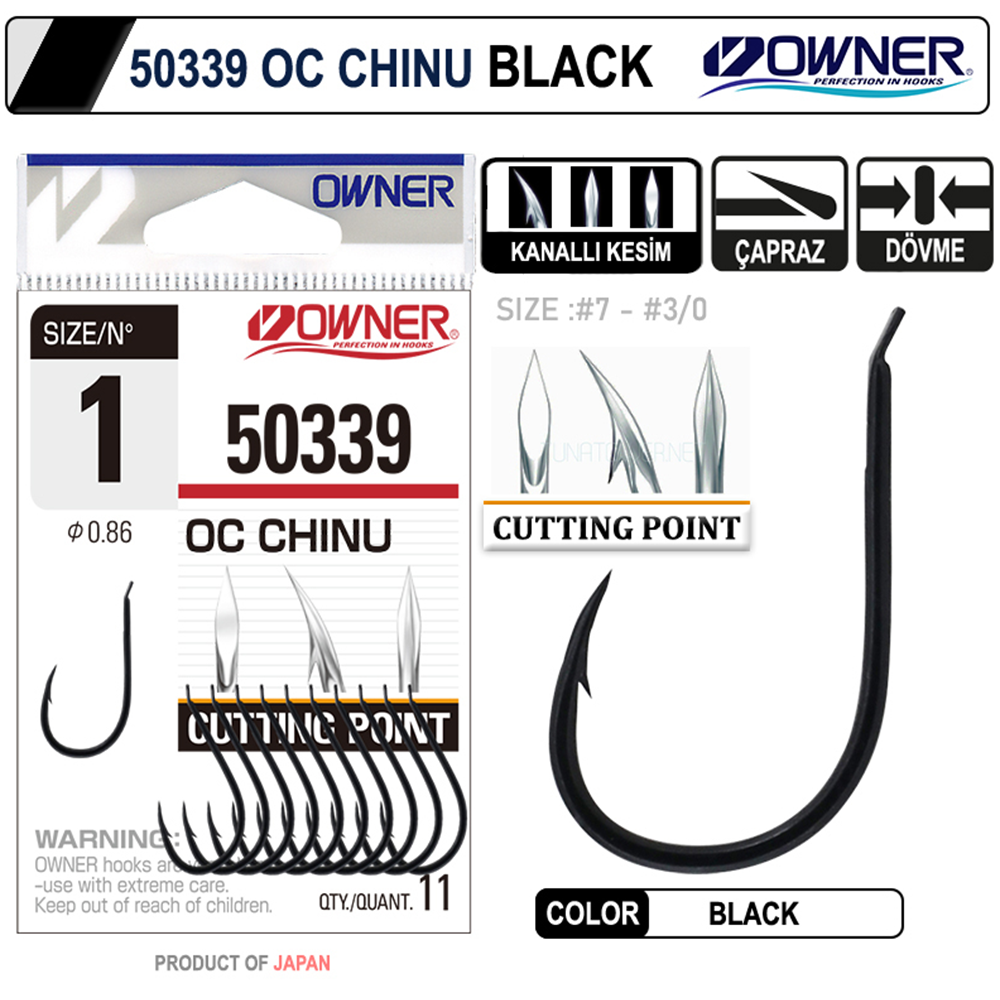 Owner 50339 Cut Chinu Black İğne - 2