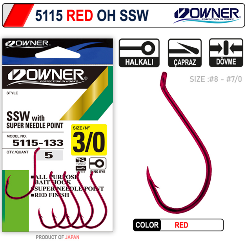 Owner 5115 Oh Ssw Red İğne - 4/0