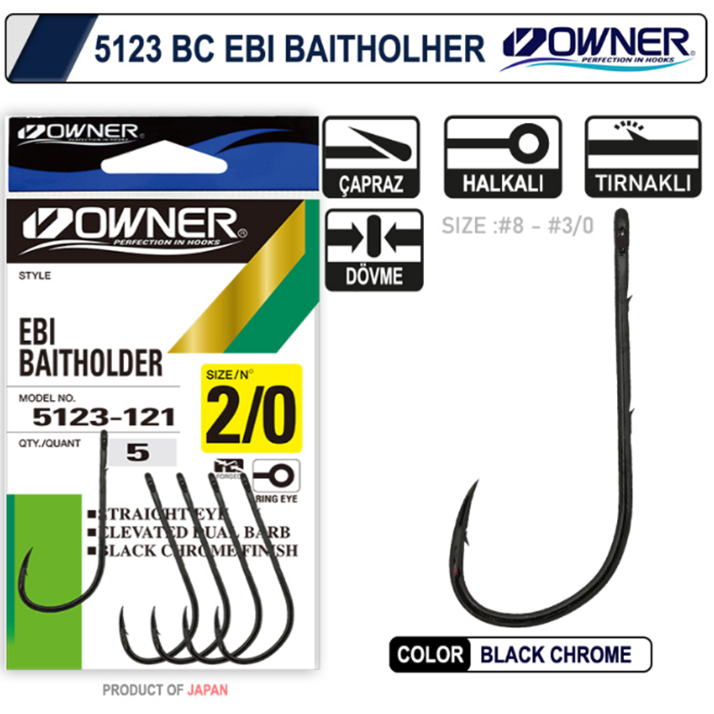 Owner 5123 Ebi Baitholder Black Chrome İğne - 4