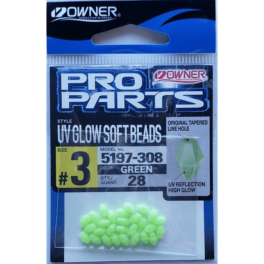 Owner 5197 Soft Beads - 3 GREEN
