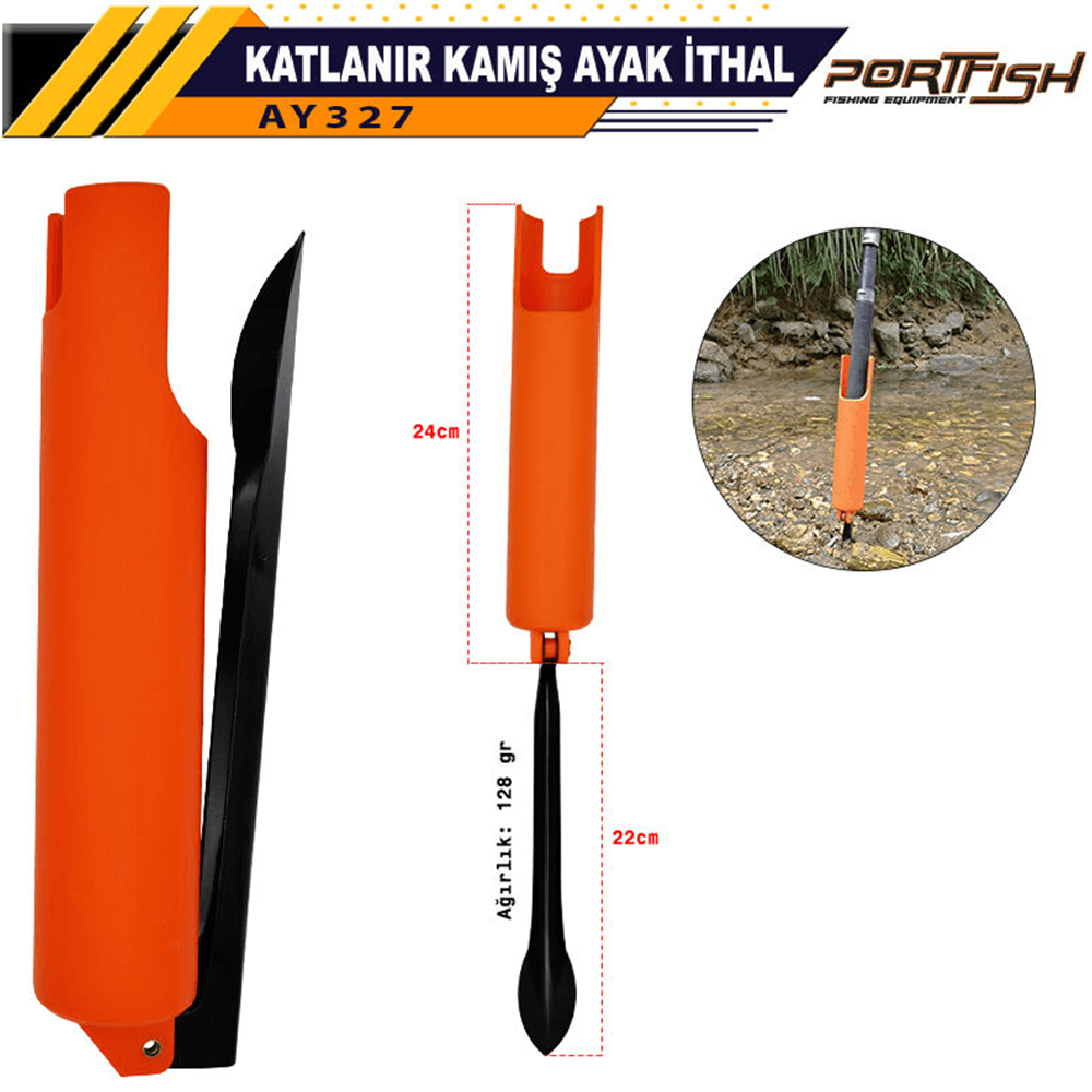 Portfish Katlanır Kamış Ayağı Büyük İthal