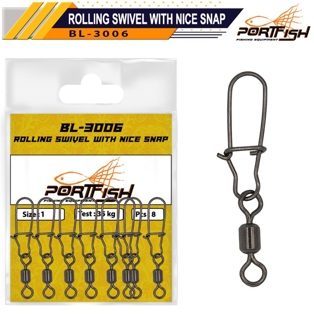 Portfish BL-3006 Bilyalı Kilitli Klips - 6