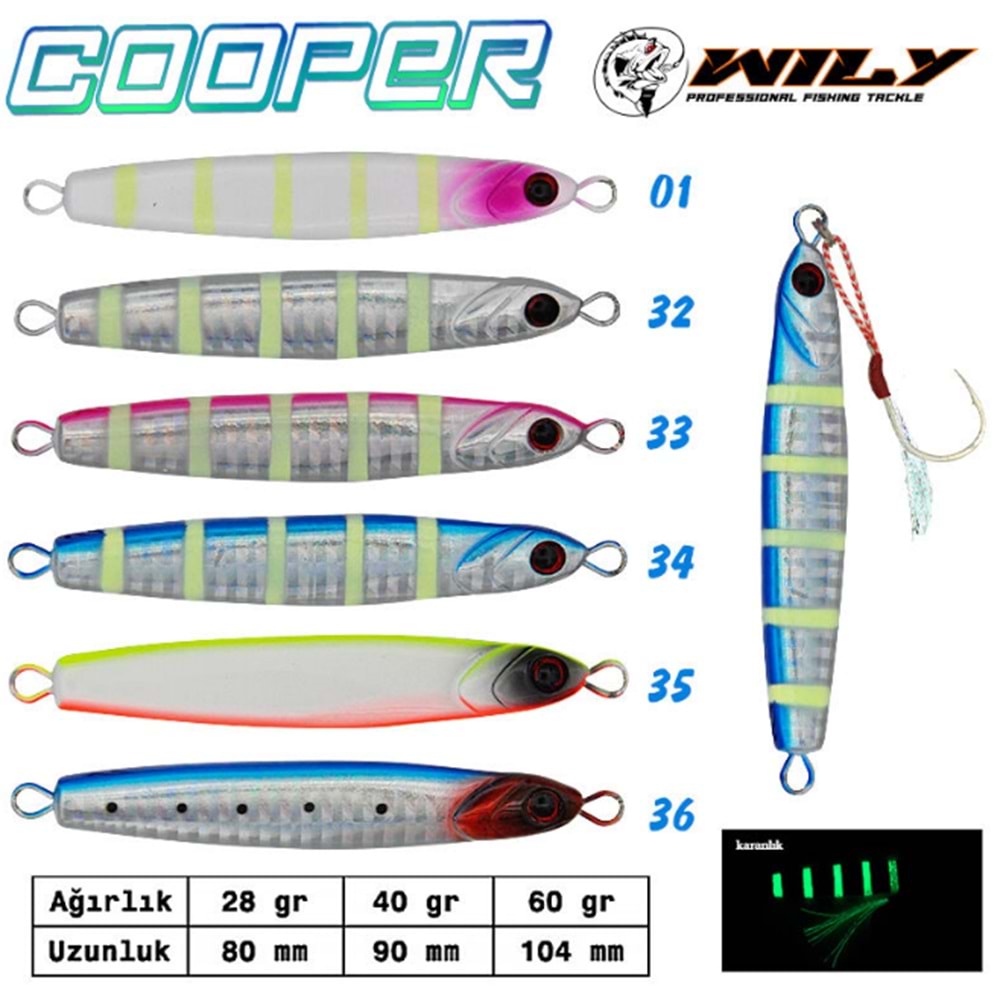 Wily Cooper Jig 60 gr 104 mm Jig Yem