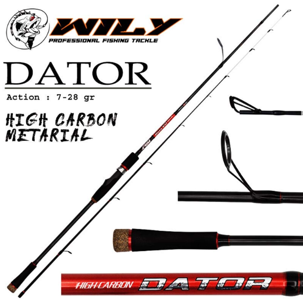 Wily Dator Spin Kamış 180 cm 7-28 gr
