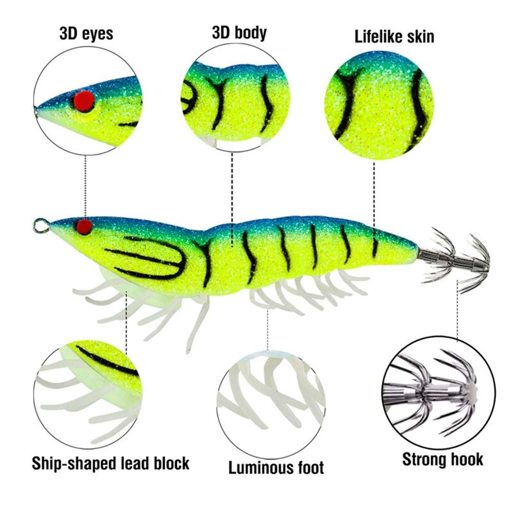 Portfish Shrimp Kalamar Zokası 3,5 gr Kurşunlu 11,5 cm