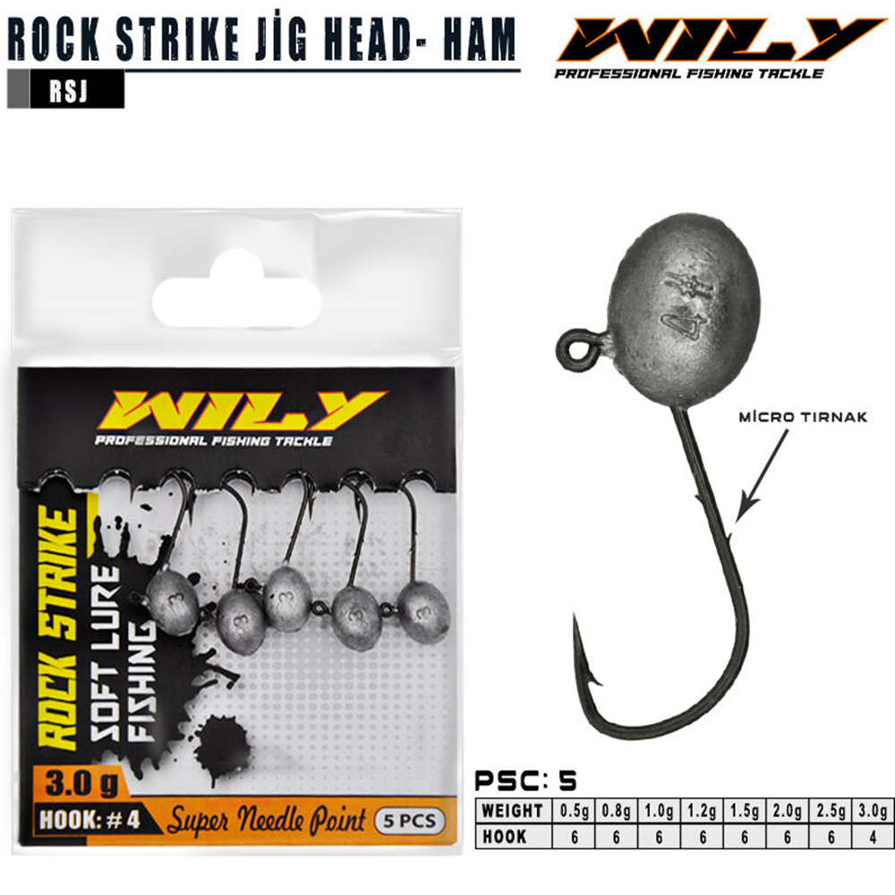 Wily Rock Strike Jighead - 1.5GR