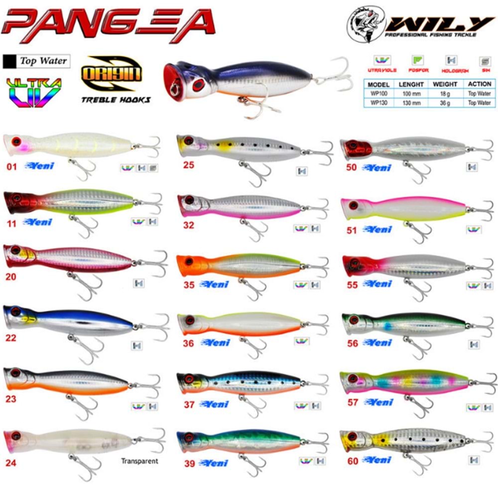 Wily Pangea 10 cm Poper Maket Balık 18 gr