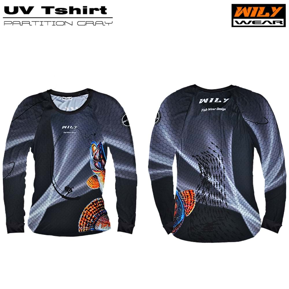 Wily Wear UV T-Shirt Partition Gray - M