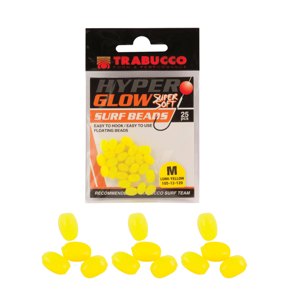 Trabucco Hyper Glow Surf Beads Glow Boncuk M - YELLOW