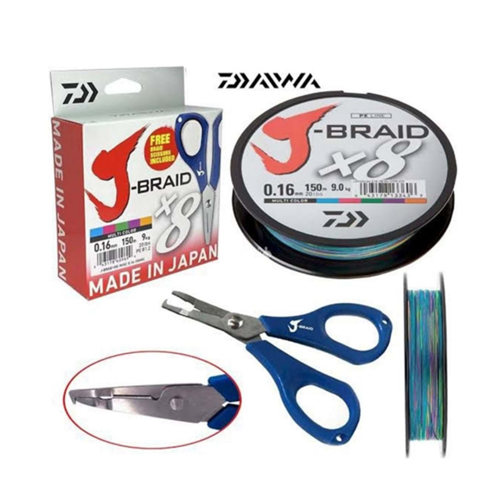 Daiwa JBraid 8B Multicolor 150m İp Misina Makaslı - 0.16MM