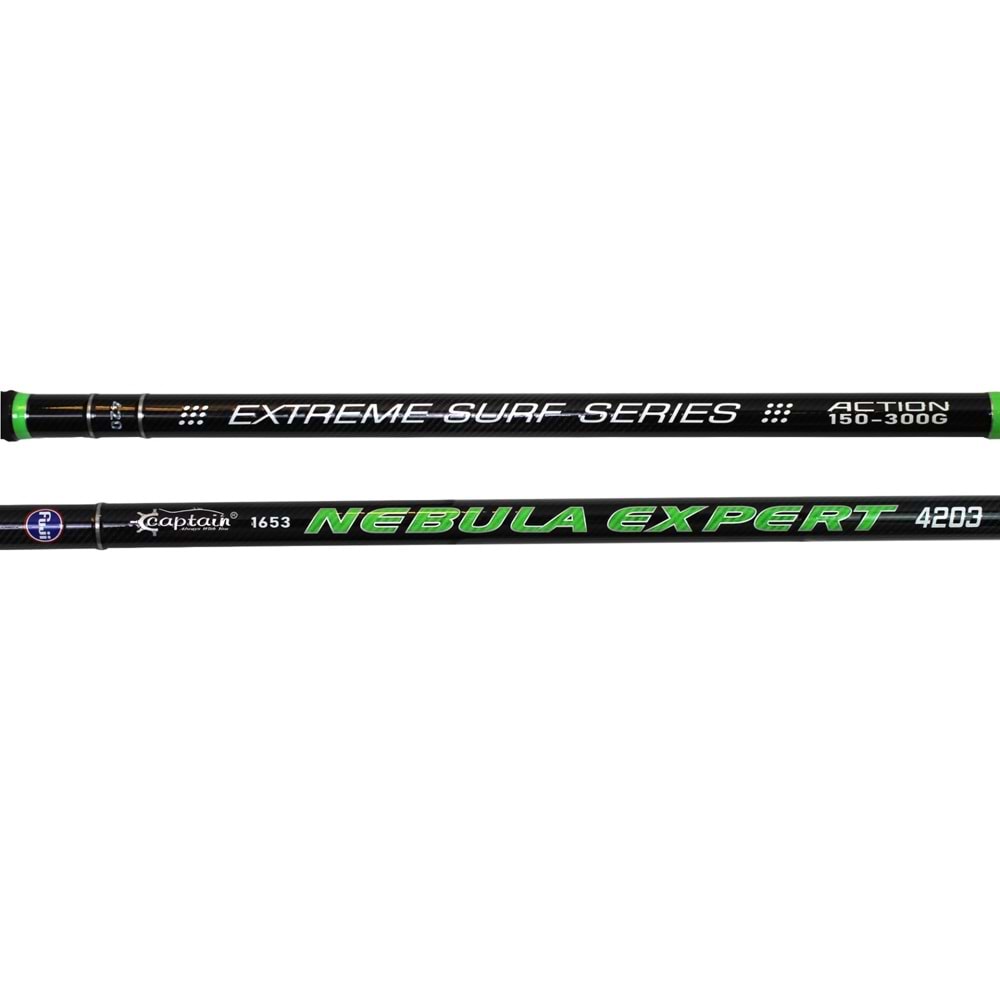 Captain 1653 Nebula Great Expert FUJİ 3 Parça 420cm Surf Kamış 300gr Atar