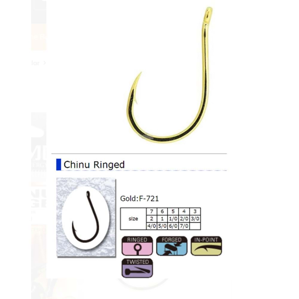 Sasame F-721 Chinu Ringed İğne (Gold)