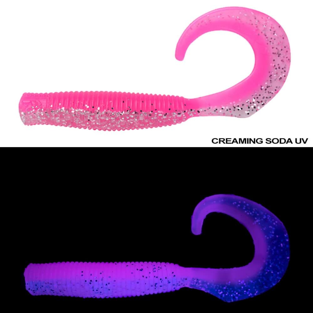Daiwa Bait Junkie 10cm Grub (5 Adet) Silikon Yem - CREAMING SODA UV