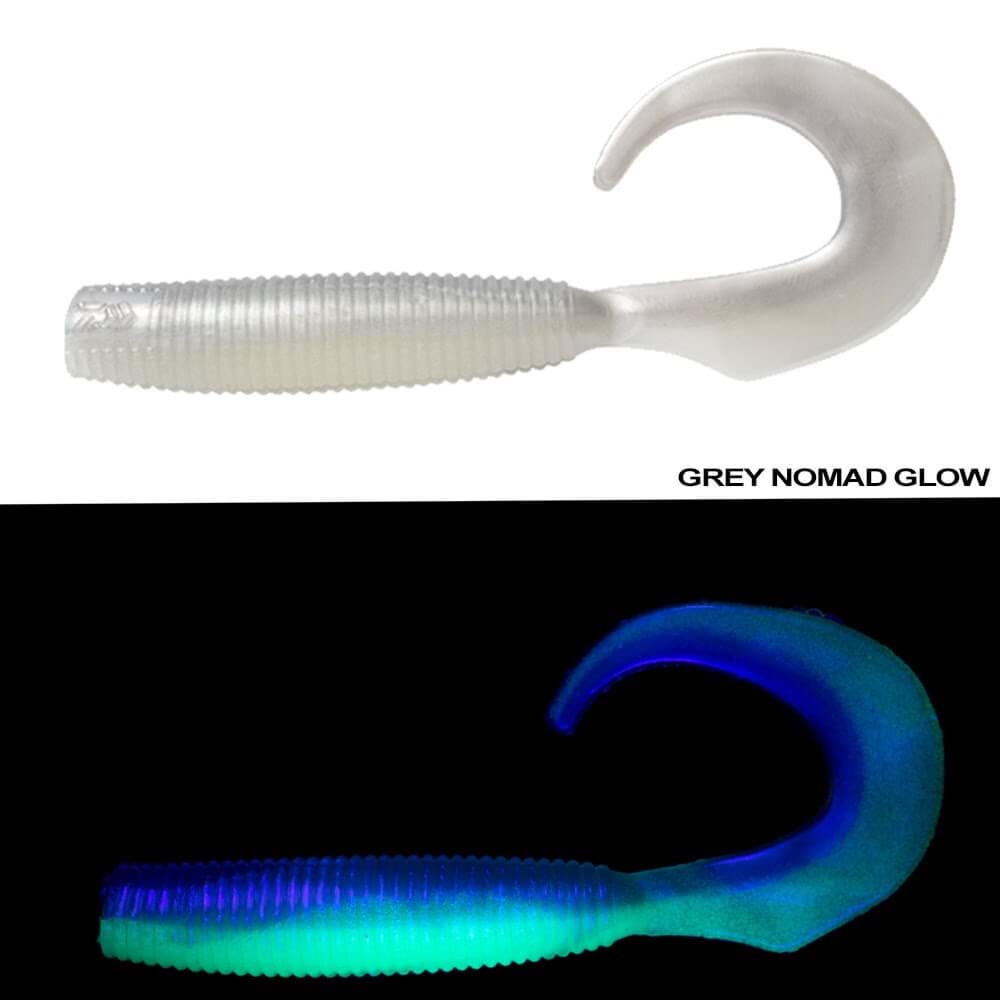 Daiwa Bait Junkie 10cm Grub (5 Adet) Silikon Yem - GREY NOMAD GLOW