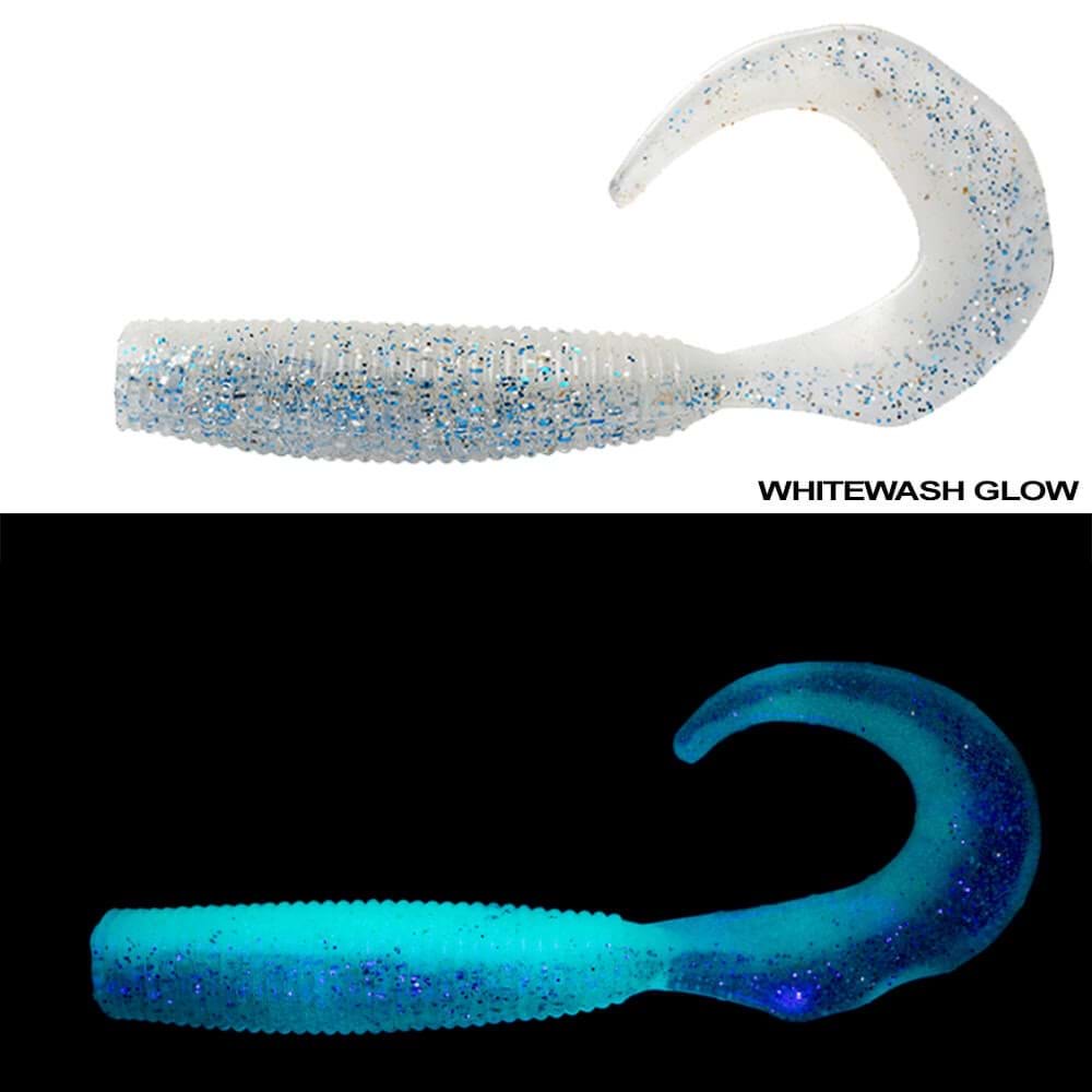 Daiwa Bait Junkie 10cm Grub (5 Adet) Silikon Yem - WHITEWASH GLOW