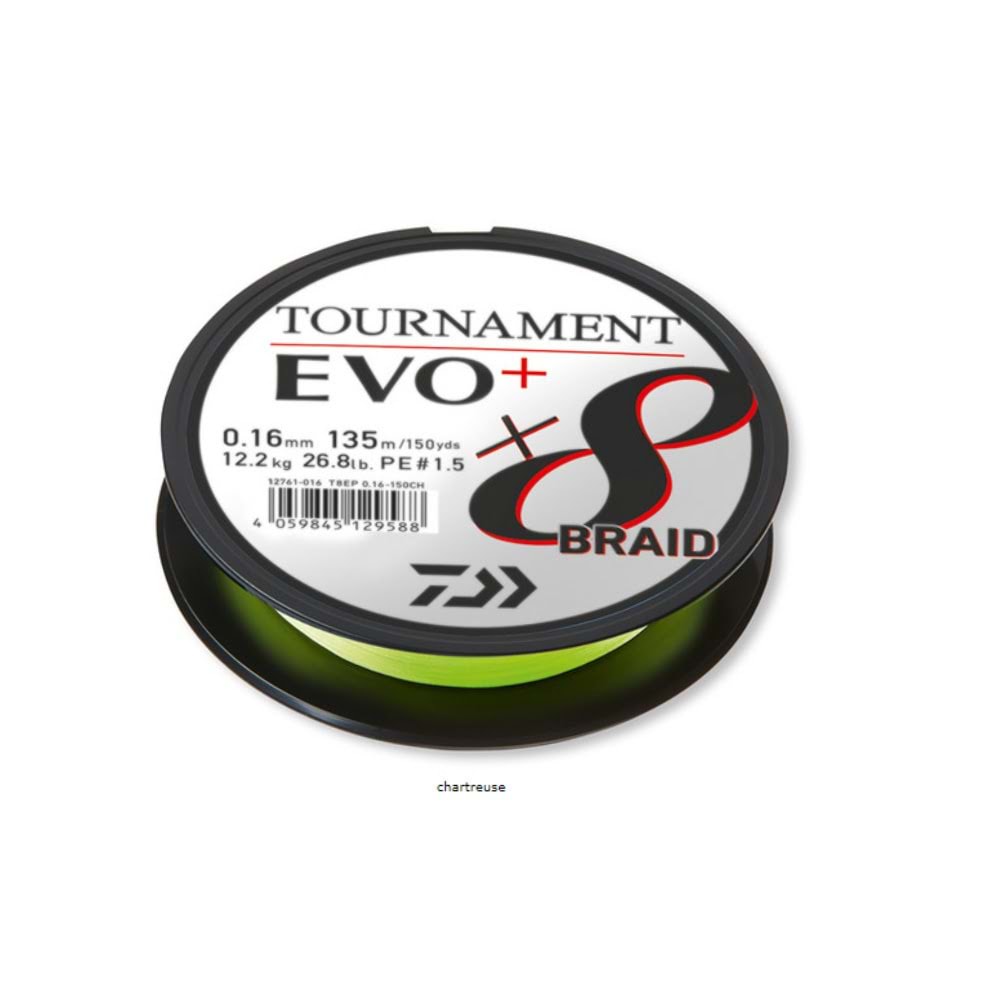 Daiwa Tournament EVO+ 8B Chartreuse İp Misina (135m) - 0.16MM