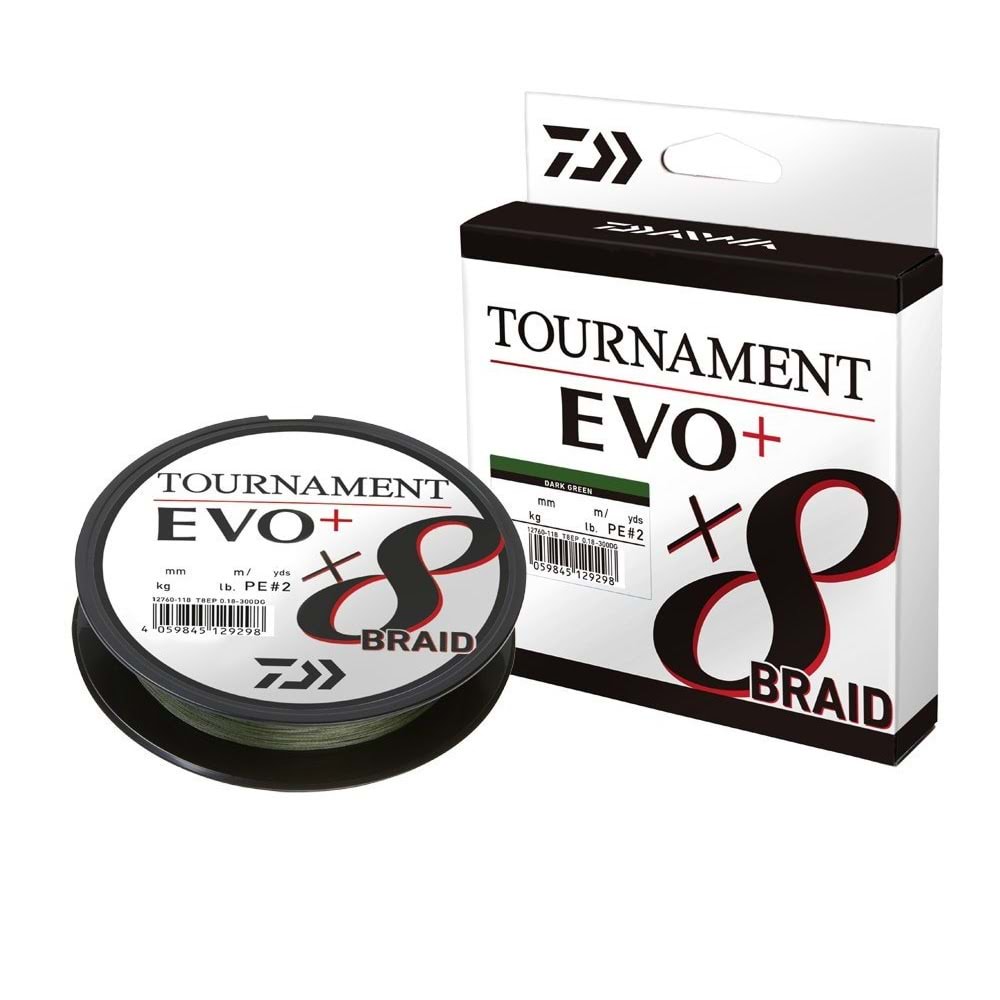 Daiwa Tournament EVO+ 8B Dark Green İp Misina (270m) - 0.14 MM