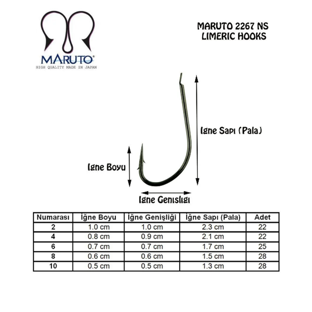 Maruto 2267 BN Tekli İğne Siyah