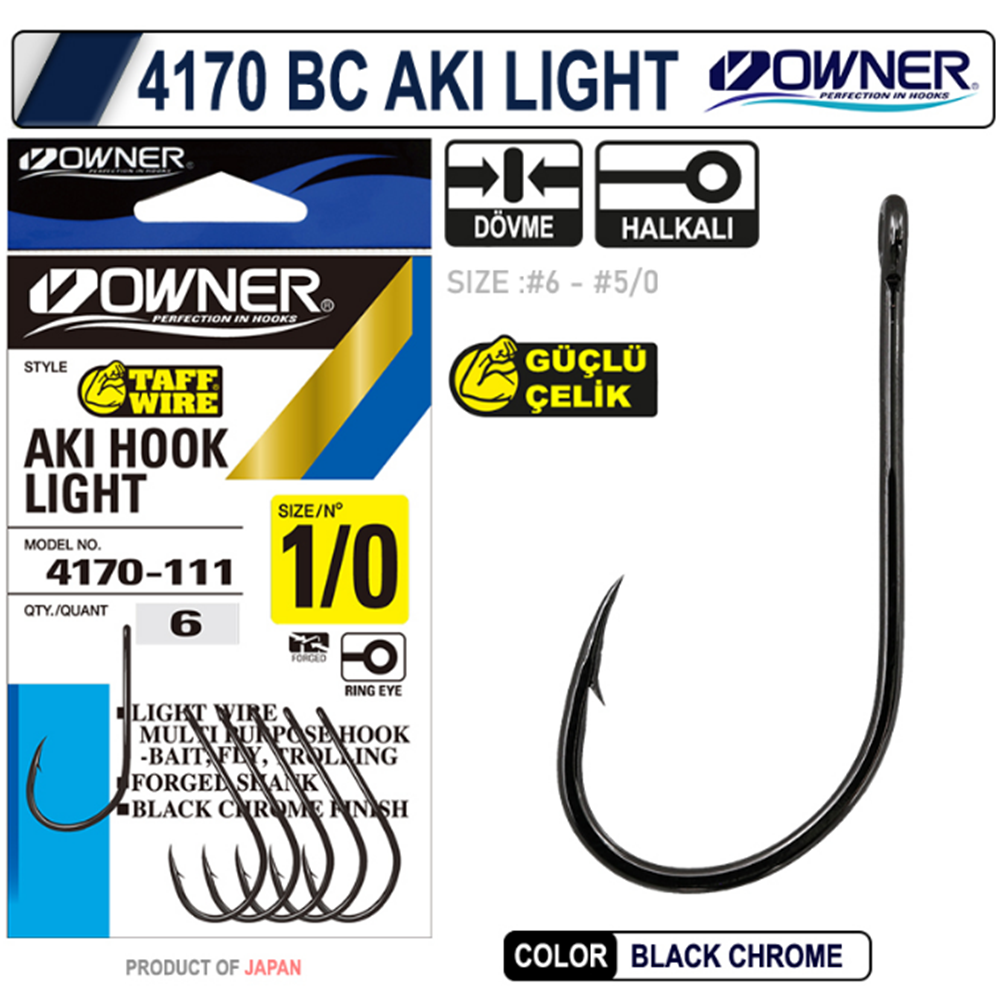 Owner 4170 BC Aki Light Olta İğnesi - 3/0