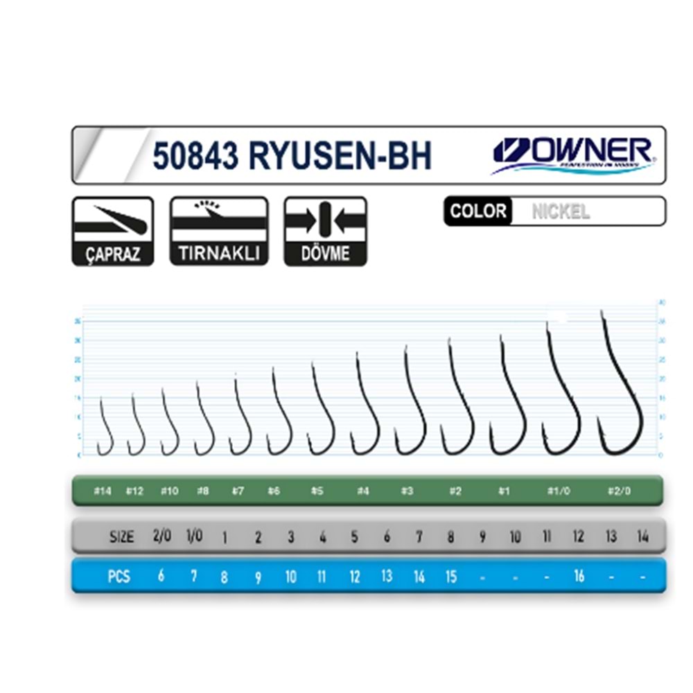 Owner 50843 Ryusen-Bh White İğne