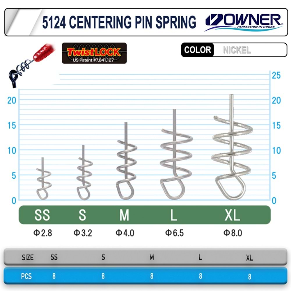 Owner 5124 Centering Pin Spring White Silikon Sabitleme Yayı