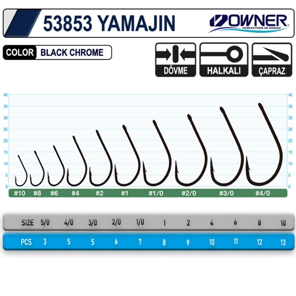 Owner 53853 Yamajin With Eye Black Chrome İğne