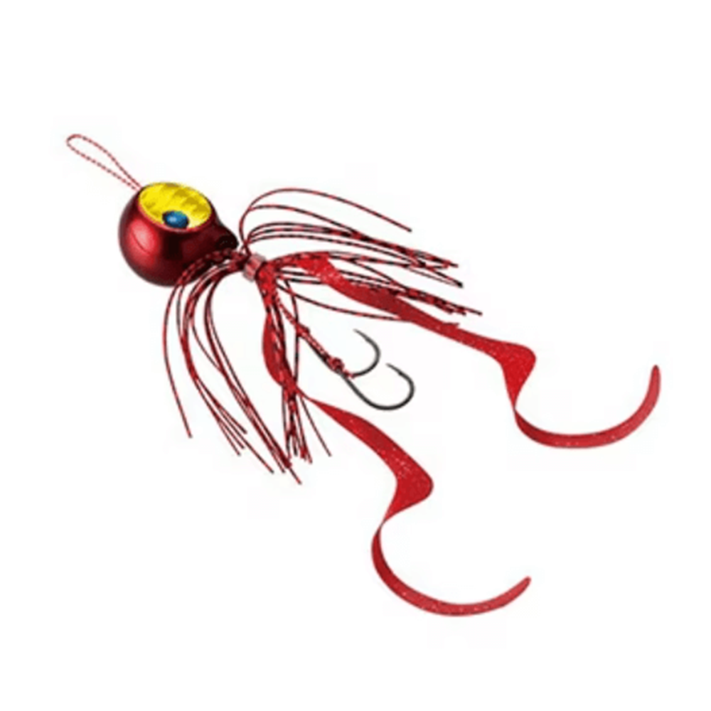 Shimano Lure Engetsu Tiger Baku Baku Tai Rubber Jig 80gr - 62T CURLY RED