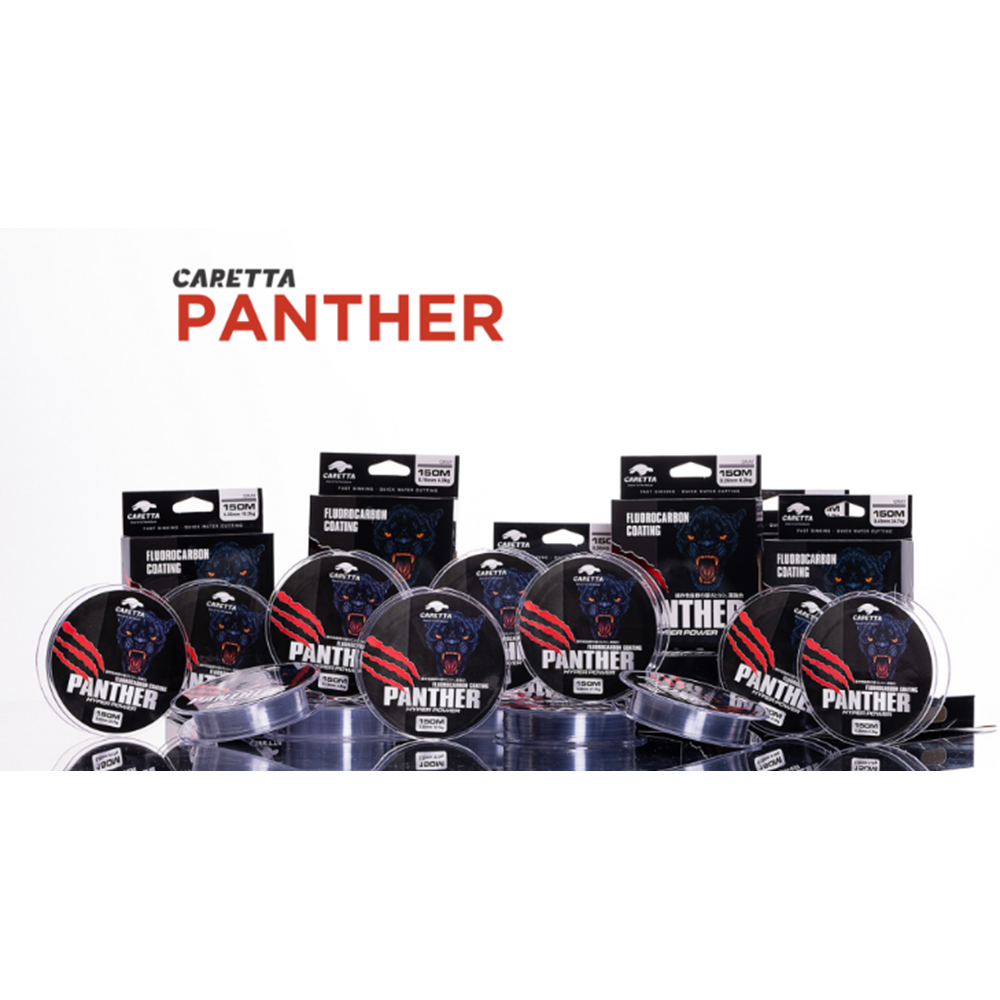 Caretta Panther 150mt Fluorocarbon Coating Gray Misina - 0.23MM