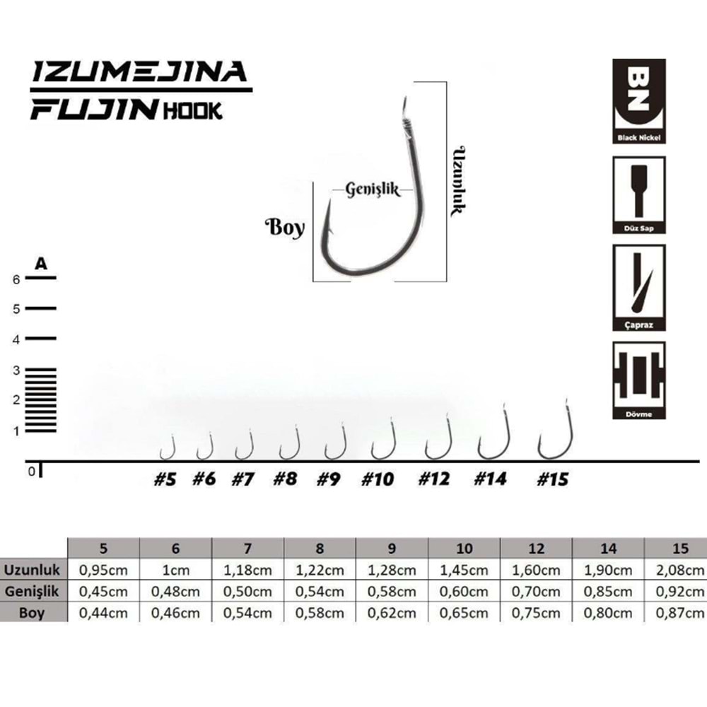 Fujin Izumejina Deliksiz Çapraz Olta Kancası