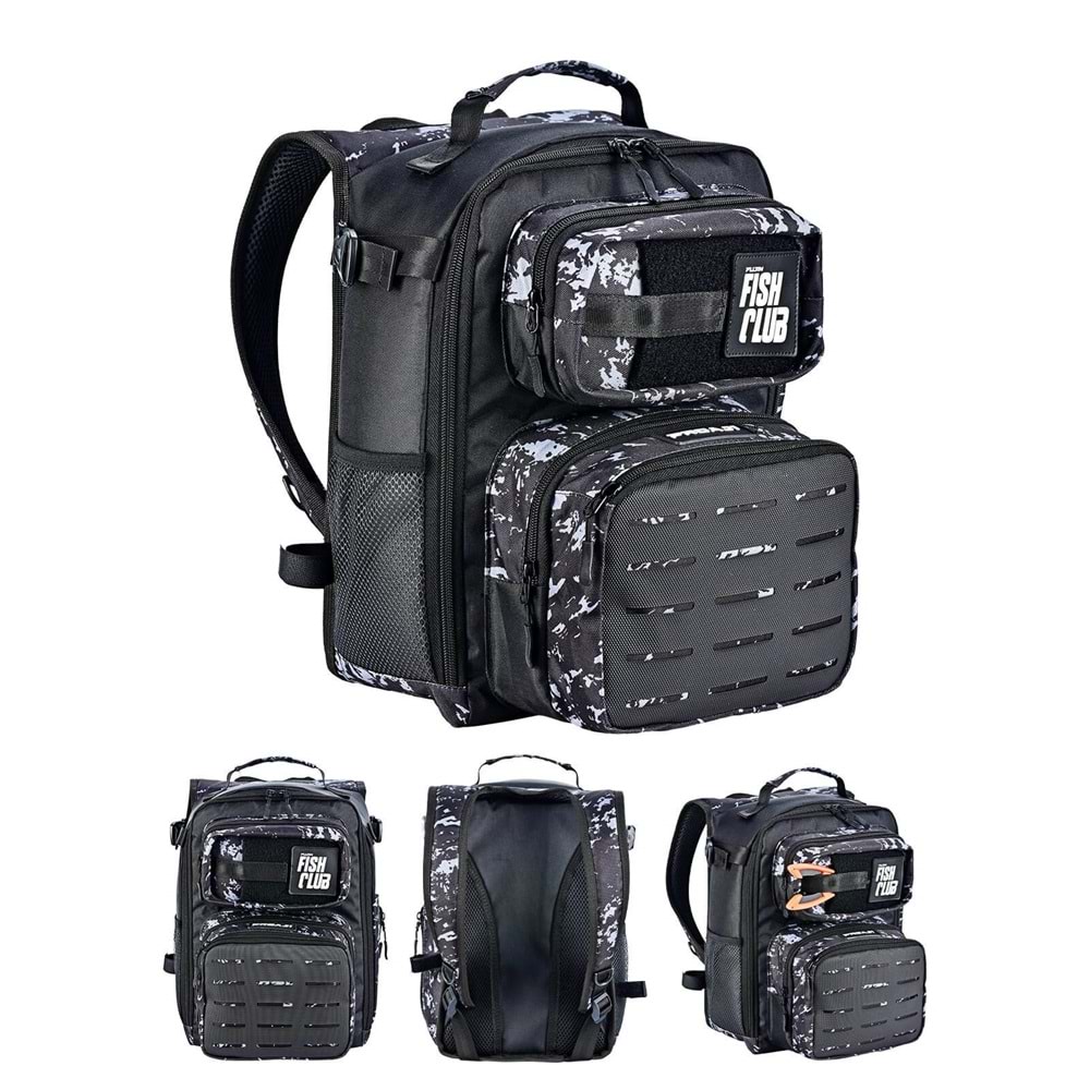 Fujin ProAji Back Pack Black Camo Balıkçı Sırt Çantası