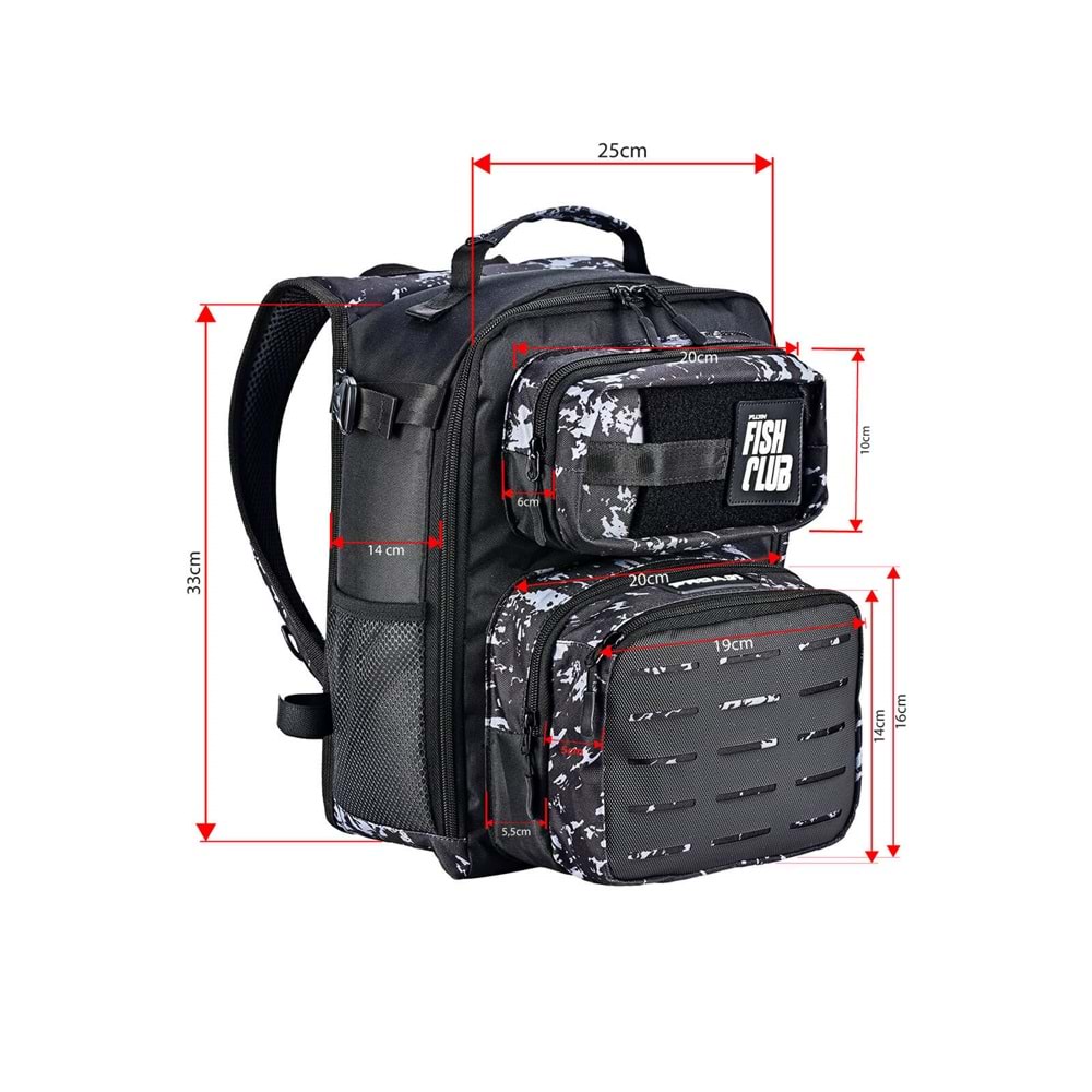 Fujin ProAji Back Pack Black Camo Balıkçı Sırt Çantası
